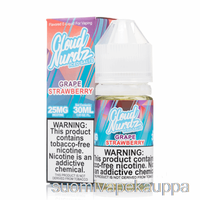 Vape Netistä Jäädytetty Viinirypäle Mansikka - Pilvi Nurdz Suolat - 30ml 25mg